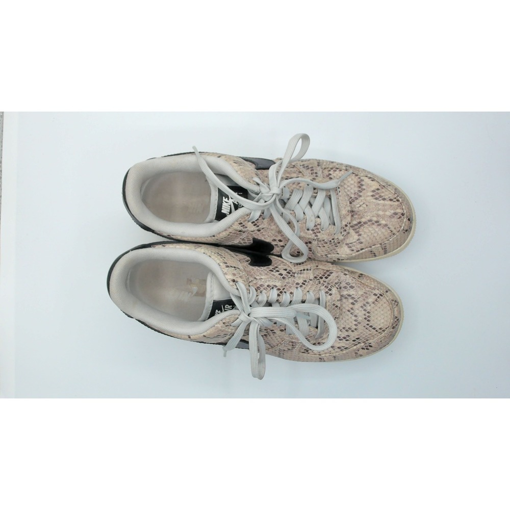 Nike Air Force 1 Low Snakeskin Tan Black Sneakers BQ4424-100